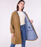 Chubasquero largo y bicolor para mujer marron ROCHE
