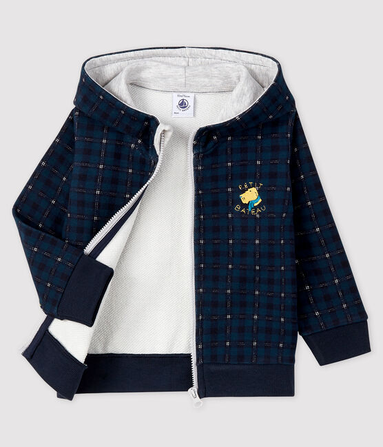 Sudadera con capucha para bebé niño azul SHADOW/crudo MULTICO