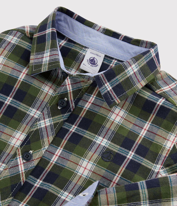 Camisa de cuadros para ni&ntilde;o azul/multicolor