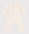 Bodyjama de algodón estampado blanco MARSHMALLOW/ ORANGE