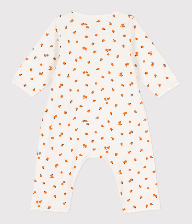 Bodyjama de algod&oacute;n estampado blanco/ORANGE