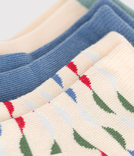 3 pares de calcetines de algodón multicolores para bebé variante 1