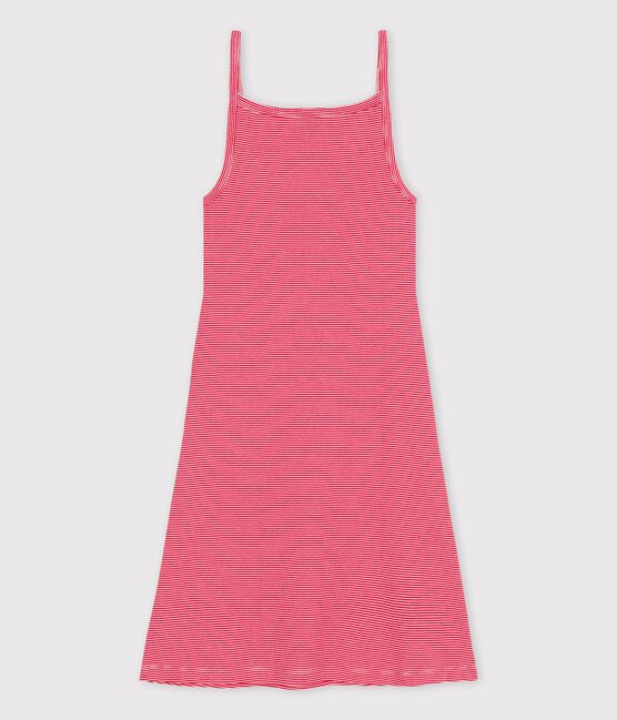Camisón de algodón para mujer rojo PEPS/blanco MARSHMALLOW