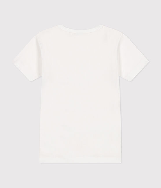 Camiseta infantil de manga corta de algodón blanco ECUME