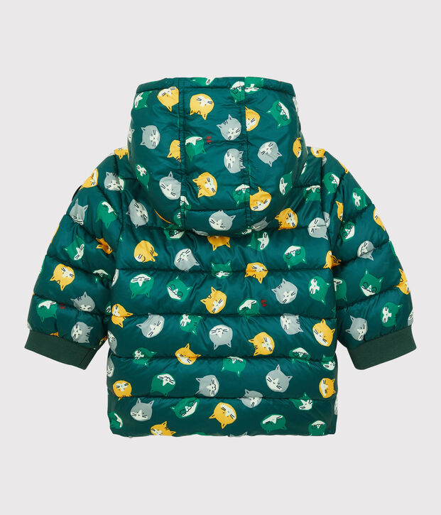 Chaqueta acolchada para beb&eacute;. verde/multicolor