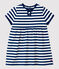 Vestido de bebé de manga corta a rayas de jersey  azul MEDIEVAL/blanco MARSHMALLOW