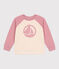 Sudadera infantil unisex de algodón rosa CHARME/blanco MULTICO