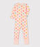 Pijama de punto para bebé de niña rosa FLEUR/blanco MULTICO