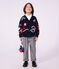 C&aacute;rdigan infantil de lana y algod&oacute;n con estampado rojo/multicolor