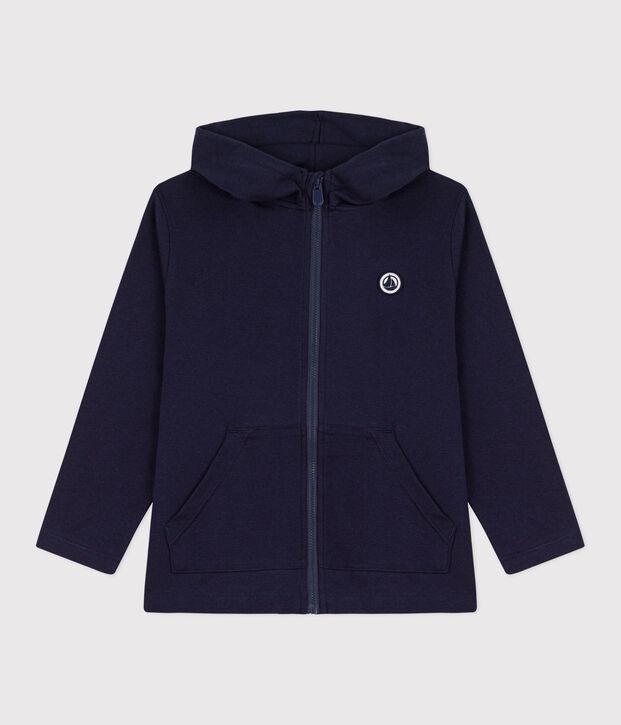 Sudadera infantil de algod&oacute;n con capucha y cremallera SMOKING