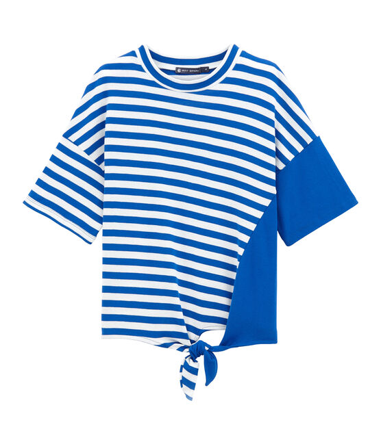 camiseta de playa adulto azul PERSE/blanco MARSHMALLOW