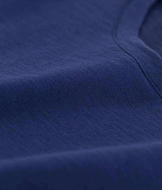 Camiseta LA RECTA de algod&oacute;n con cuello redondo para mujer azul