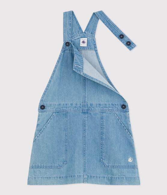 Pichi de tejido vaquero ligero para niña azul DENIM CLAIR