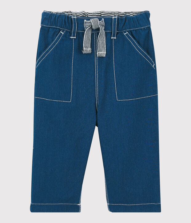 Pantal&oacute;n de algod&oacute;n de beb&eacute;. azul