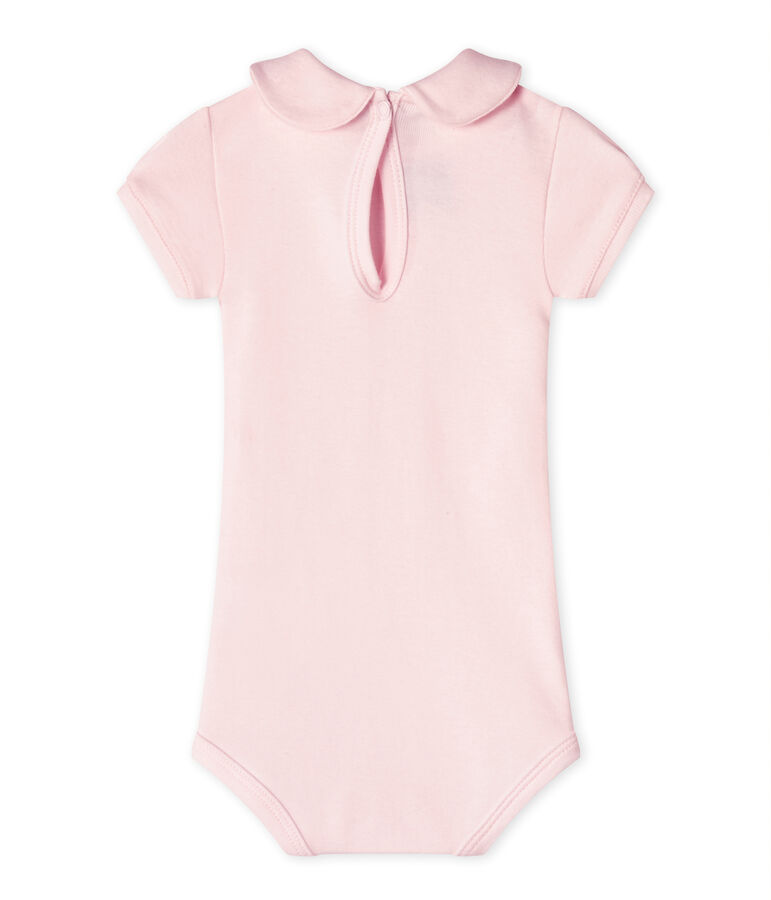 Body para beb&eacute; ni&ntilde;a con cuello rosa Vienne