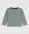 Camiseta infantil de algodón de manga larga a rayas verde WILLOW/ MONTELIMAR:WILLOW/ MONTELIMAR
