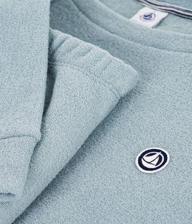 Pijama liso de rizo de algod&oacute;n para mujer SEDUMBLUE