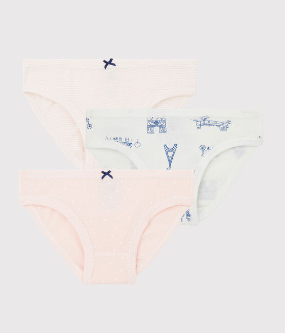 Juego de 3 braguitas con estampado de París de niña pequeña variante 1