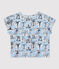 Blusa de manga corta estampada para niña blanco MARSHMALLOW/blanco MULTICO