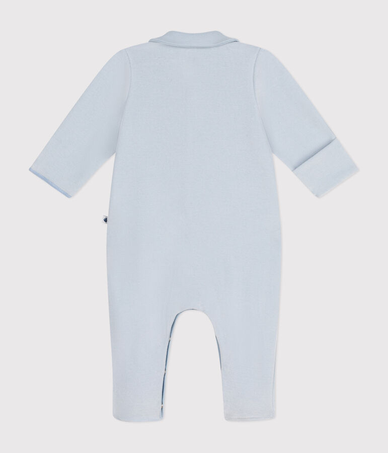Pijama de terciopelo para beb&eacute; azul GOMME