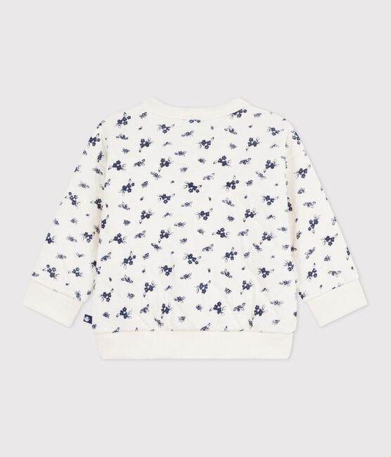 Cárdigan de algodón con estampado de flores para bebé azul MILK/ SOIR