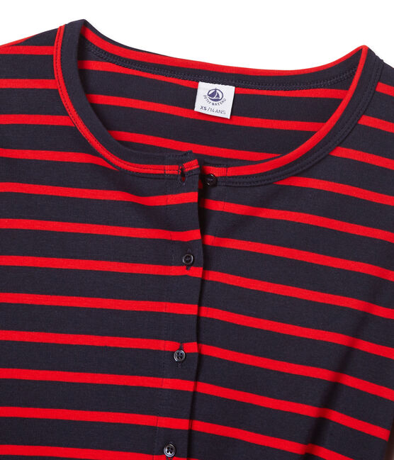 Emblemático cárdigan de rayas para mujer azul SMOKING/rojo PEPS