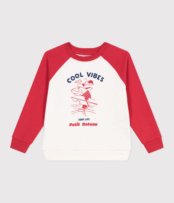Sudadera infantil de algodón con estampado rojo MARSHMALLOW/ SPI