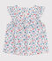 Blusa de algodón sin mangas con estampado de flores para bebé blanco MARSHMALLOW/blanco MULTICO