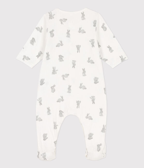Pelele de túbico con conejos blanco MARSHMALLOW/gris GRIS