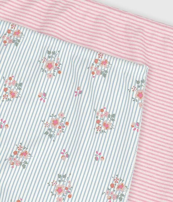 Juego de culottes infantiles largos de algodón con estampado de flores variante 1