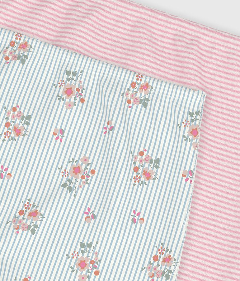 Juego de culottes infantiles largos de algod&oacute;n con estampado de flores multicolor