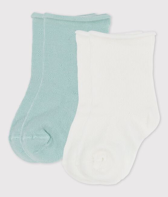 Juego de 2 pares de calcetines calados de bebé variante 1