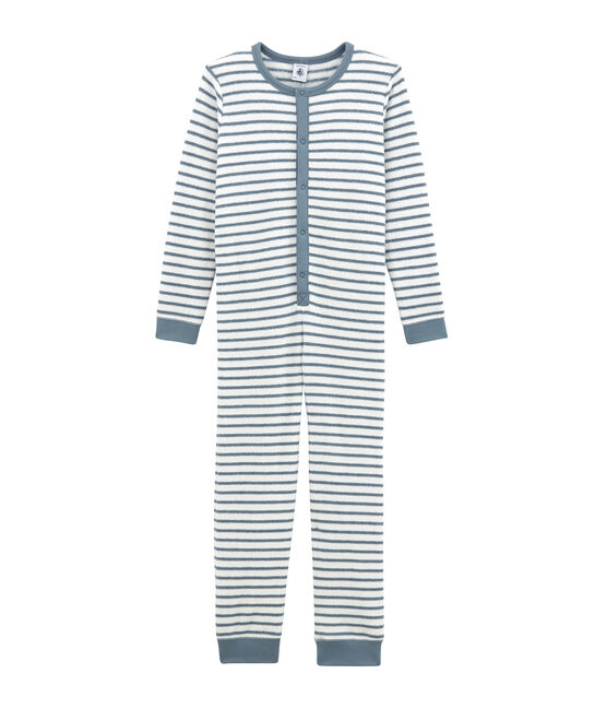 Pelele para niño blanco MARSHMALLOW/azul ASTRO