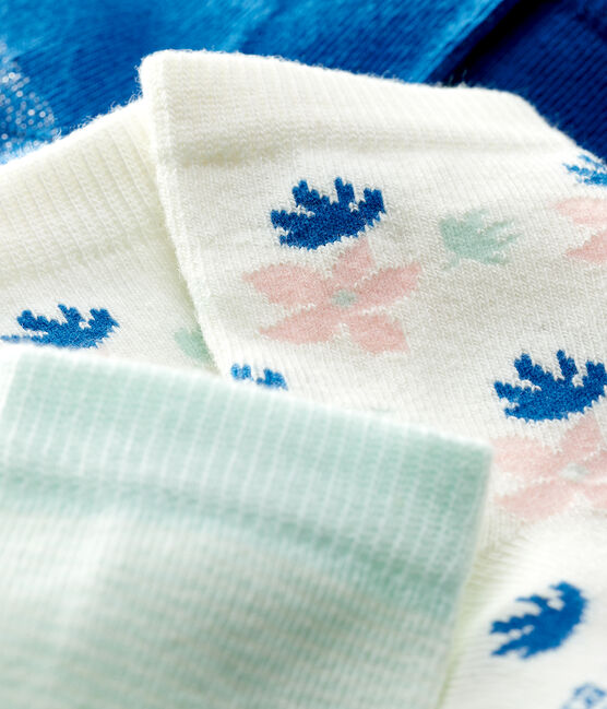 Lote de 3 pares de calcetines con dibujo de bebé niña variante 1