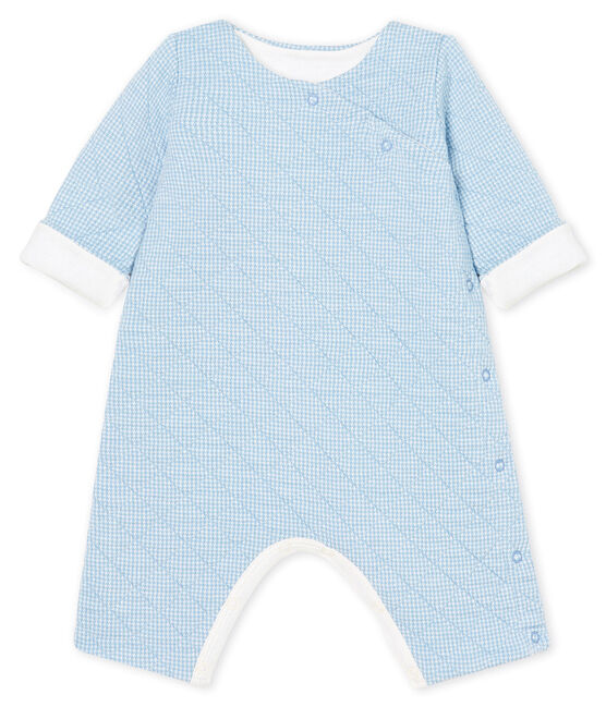 Mono largo para bebé de túbico acolchado azul ACIER/blanco MARSHMALLOW CN