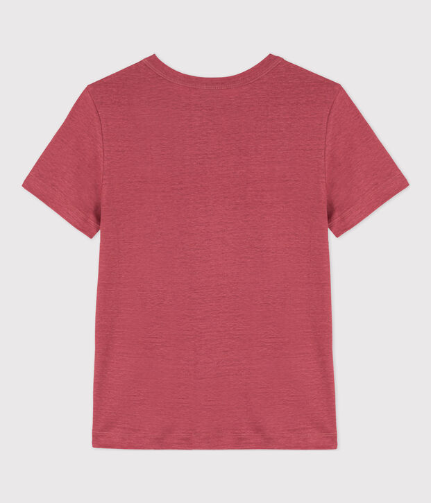 Camiseta L'ICONIQUE de lino de mujer rosa