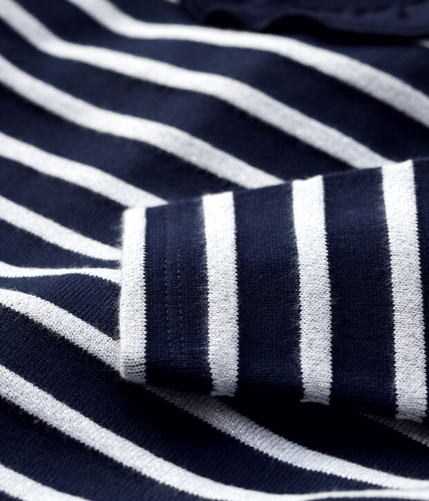 Blusa de algod&oacute;n de beb&eacute;. azul/MARSHMALLOW ARGENT BRILLANT