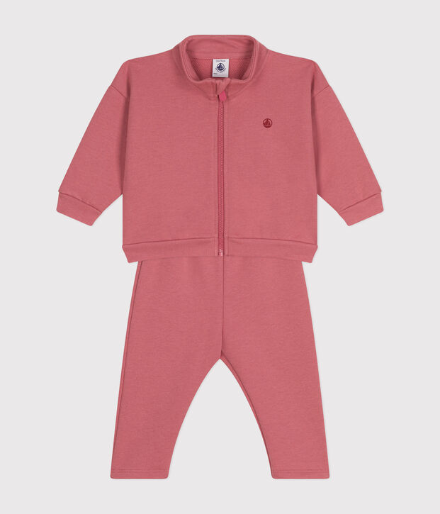 Conjunto de sudadera y pantal&oacute;n para beb&eacute; rosa