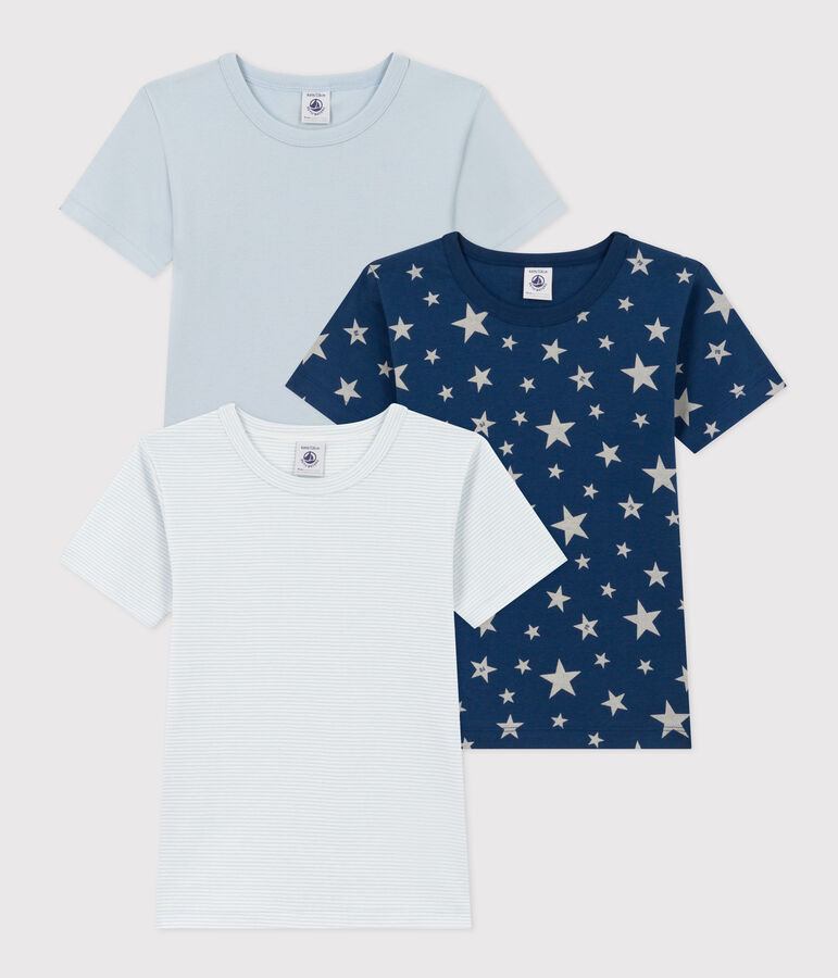 Juego de 3 camisetas de manga corta de algod&oacute;n estrella para ni&ntilde;o multicolor