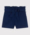 Shorts infantiles de algodón liso azul MEDIEVAL