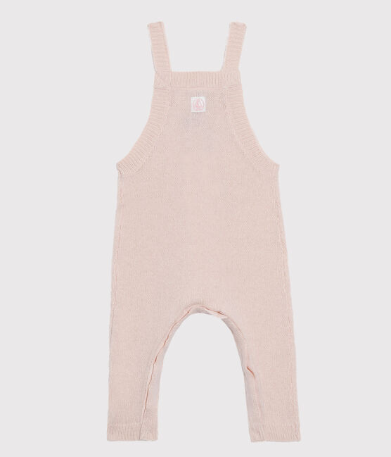 Peto largo para bebé niño de punto de lana, nylon y alpaca. rosa FLEUR
