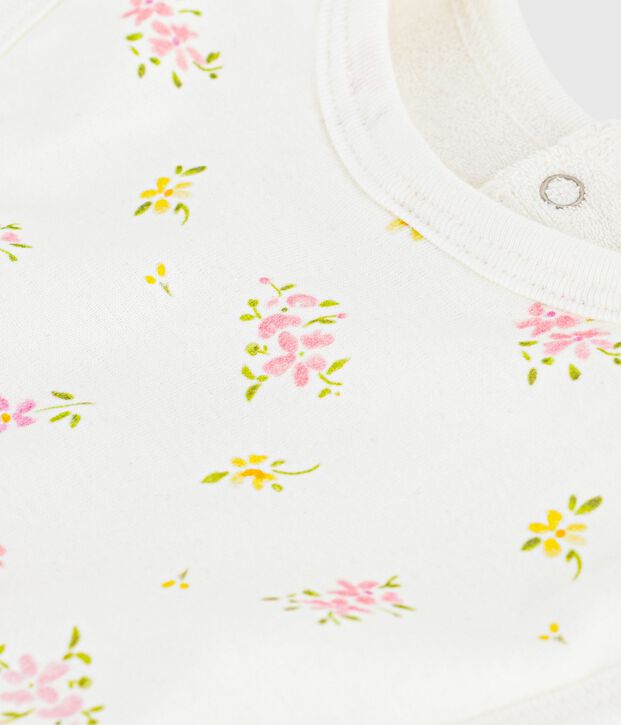 Babero de algod&oacute;n estampado para reci&eacute;n nacido blanco/multicolor