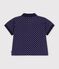 Polo de algod&oacute;n de manga corta con estampado de barcos para beb&eacute; azul/blanco