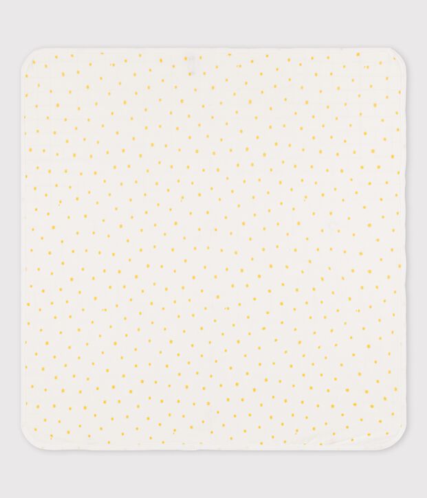 Arrullo de maternidad de beb&eacute; de algod&oacute;n org&aacute;nico blanco/amarillo