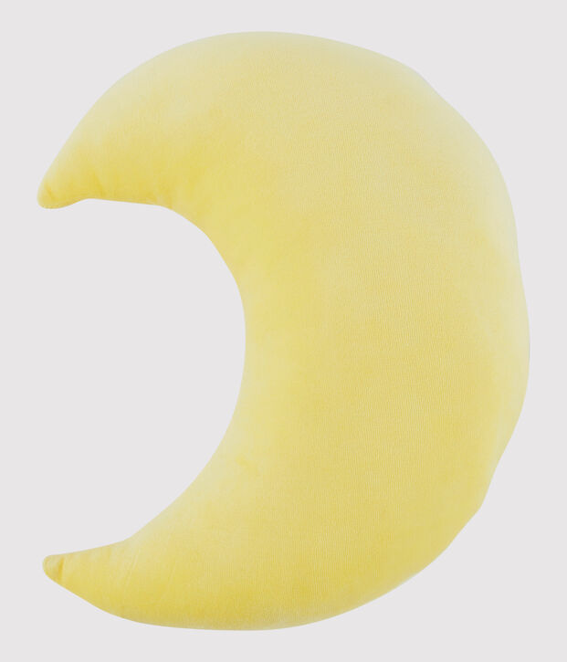 Coj&iacute;n de luna de terciopelo amarillo