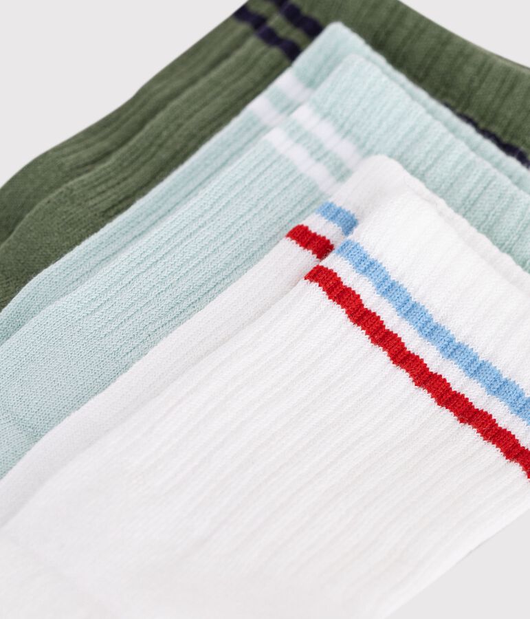 3 pares de calcetines infantiles deportivos de algod&oacute;n variante 1