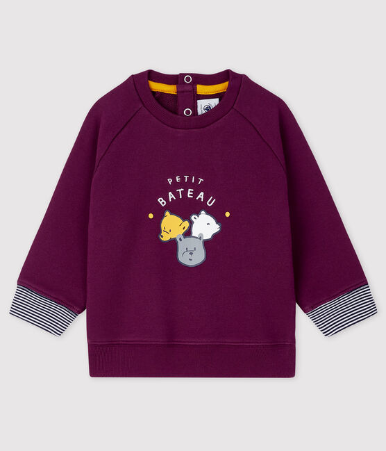 Sudadera estampada para bebé niño violeta CEPAGE