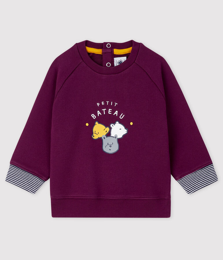 Sudadera estampada para beb&eacute; ni&ntilde;o violeta