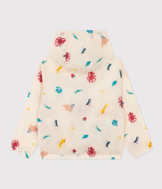 Cortavientos de material reciclado para ni&ntilde;o/ni&ntilde;a crudo/multicolor