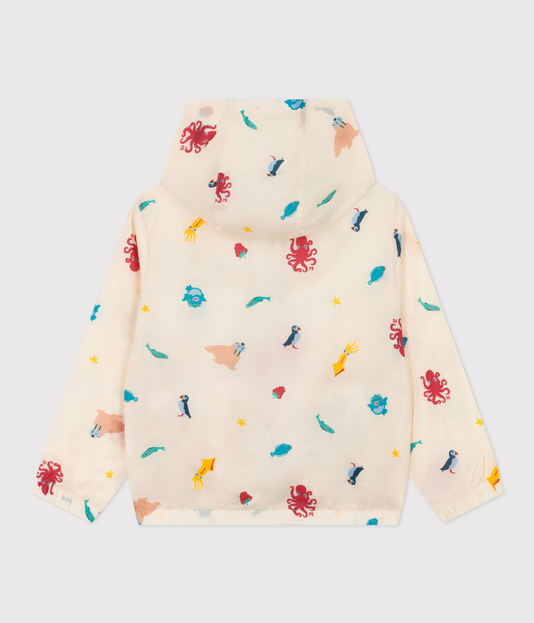 Cortavientos de material reciclado para ni&ntilde;o/ni&ntilde;a crudo/multicolor